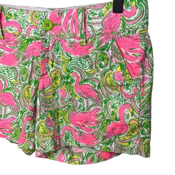Lilly Pulitzer Hot Wings Callahan Shorts Pink Flamingo Size 0 Resortwear - Picture 4 of 11